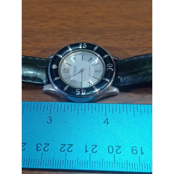 Designer Ecclissi Ladies Sterling Silver Case & Genuine Leather Strap Watch - Picture 11 of 12